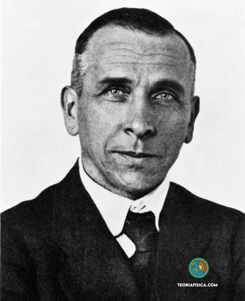 Retrato de Alfred Wegener, cientista alemão que formulou a teoria da deriva continental.